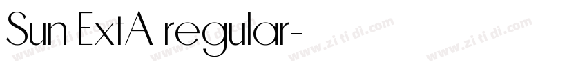 Sun ExtA regular字体转换 Sun ExtA regular字体转换